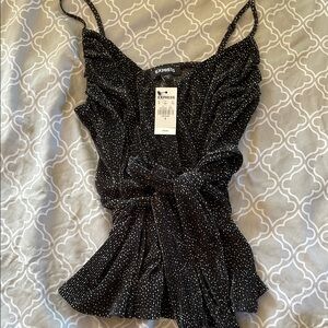 Express Black Polka Dot Camisole